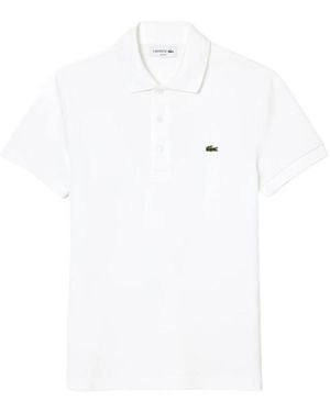 Lacoste Short Sleeve Slim Fit Stretch Pique Polo Shirt, Brand Size 7 - White