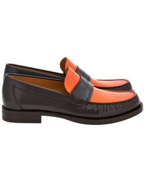 Ferragamo Fort Signature Leather Loafers - Red