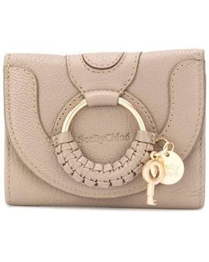 See By Chloé Small Hana Compact Wallet - Natural