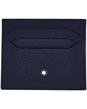 Montblanc Midnight Grain Leather 6Cc Card Holder - Blue