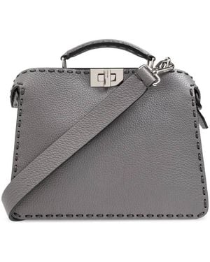 Fendi Peekaboo Iseeu Mini Leather Bag - Black