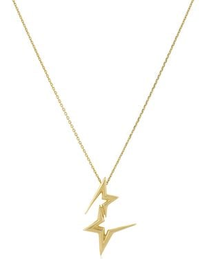 Ferragamo Ladies Double Gancini Star Pendant Necklace - Metallic