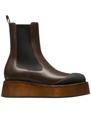 Bally Ilene Leather Booties, Brand Size 40 Us - Brown