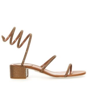 Rene Caovilla Rene Caovilla Cleo Crystal-Embellished Sandals - Multicolour