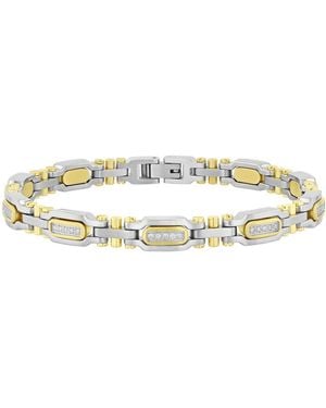 Robert Alton 3/8Ctw Diamond Stainless Steel Two-Tone Bracelet With Finish - Metallic