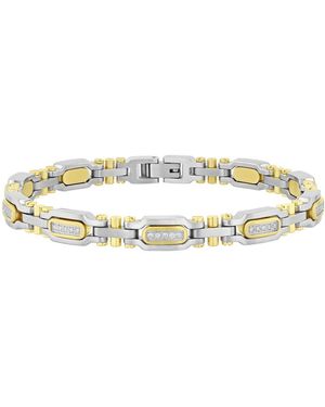 Robert Alton 3/8Ctw Diamond Stainless Steel Two-Tone Bracelet With Finish - Metallic