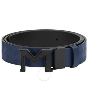 Montblanc Extreme 3.0 M Buckle Reversible Leather Belt - Blue
