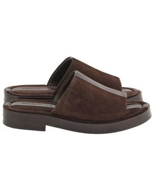 Ferragamo Facundo Single-Band Slides - Brown