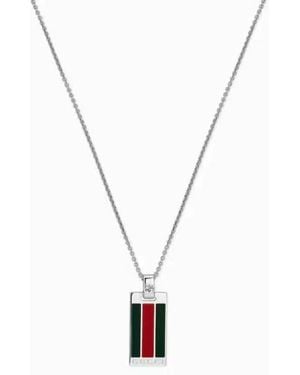 Gucci Web Motif Sterling Necklace - Metallic
