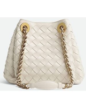 Bottega Veneta Small Parachute Intrecciato Shoulder Bag - Natural