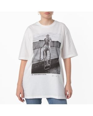 Wolford Ladies Short-Sleeve Newton Cotton T-Shirt - White