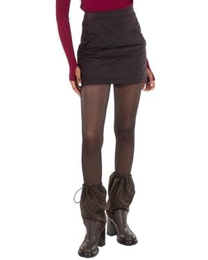 Burberry Casia High-Waist Quilted Skirt, Brand Size 8 Us - Black