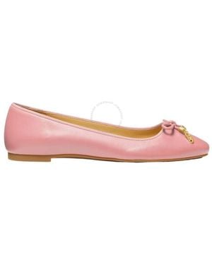 Michael Kors Nori Leather Ballet Flats, Brand Us - Pink