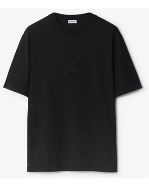 Burberry Ekd Cotton T-Shirt - Black