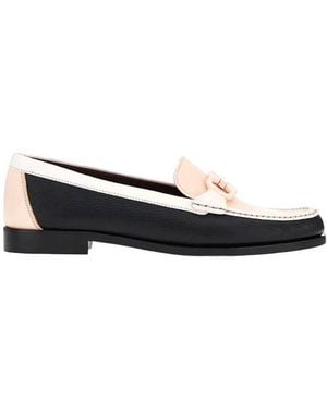 Ferragamo Supple Leather Gancini Moccasins Loafers - Blue