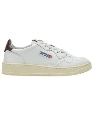 Autry Medalist/ Leather Sneaker - White
