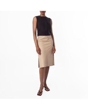 Bally Two-Tone Sleeveless Midi Dress, Brand Size 38 Us - Multicolour