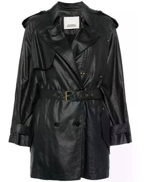 Isabel Marant Franny Mid-Length Trench Coat, Brand Size 36 Us - Black
