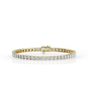 Brilliant Diamond 2 Cttw Round Lab Grown Diamond Tennis Bracelet - Metallic