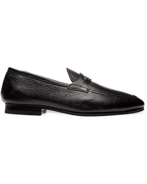 Bally Pesek Classic Leather Loafers, Brand Size 10 Us - Black