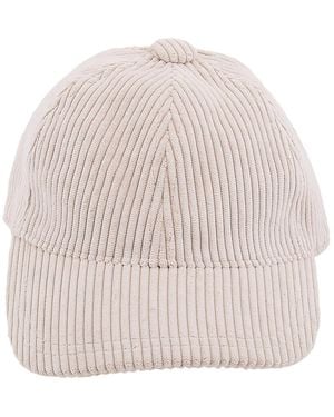 Van Palma Ray Velvet Cord Hat - Natural