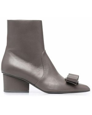 Ferragamo Ladies Boots, Us - Grey