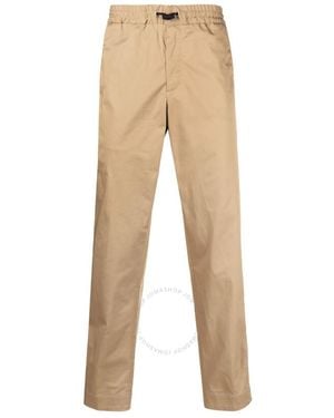 Moncler Mid-Rise Cotton Pants, Brand Size 52 Us - Natural