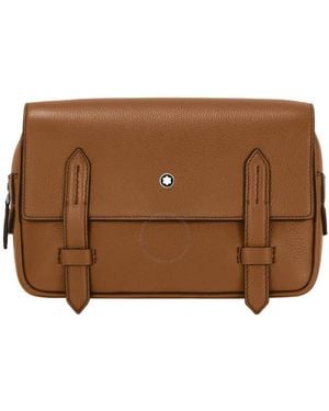 Montblanc Soft Grain Leather Messenger Bag - Brown