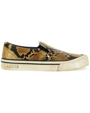 Bally Leory 6304175 Snakeskin-Effect Leather Trainers - Multicolour
