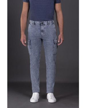 Moorer Light Cargo Pants - Blue