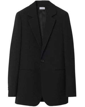 Burberry Checked Wool Blazer, Brand Size 10 Us - Black