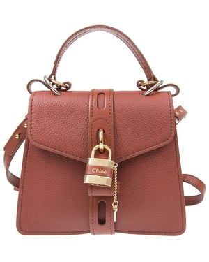 Chloé Small Aby Calfskin Shoulder Bag - Red