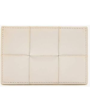Bottega Veneta Intreccio Cassette Credit Card Case - Natural