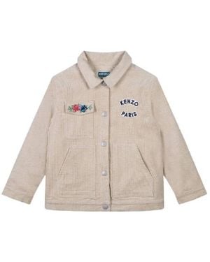 KENZO Straight Cut Corduroy Jacket - Natural