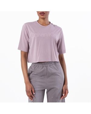Calvin Klein All Mesh Relaxed T-Shirt - Purple