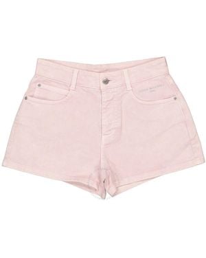 Stella McCartney Embroidered-logo Mid-rise Shorts - Pink