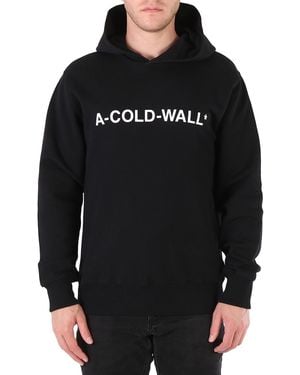 A_COLD_WALL* A Cold Wall Essential Logo Cotton Hoodie - Black