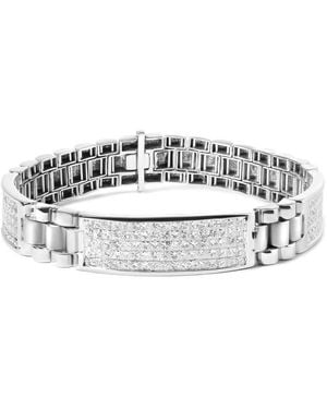 Haus of Brilliance 14K 12.0 Cttw Invisible Set Princess Diamond Tennis Bracelet (G-H Colour, Vs1-Vs2 Clarity) - Metallic