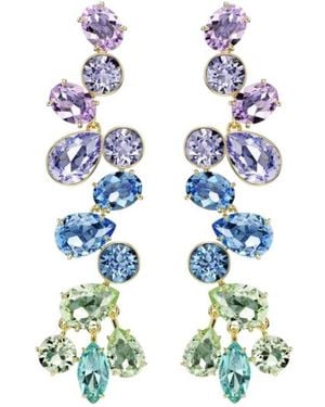 Swarovski Gema-Tone Plated Crystal Earrings - Blue
