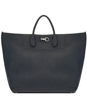 Ferragamo Gancini Studio Tote Bag - Blue