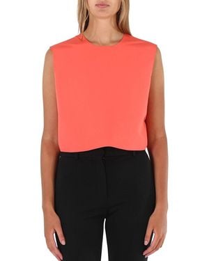 Maison Rabih Kayrouz Cropped Tank Top - Red