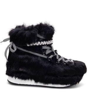 Hogan Lace-Up Ankle Length Boots - Black