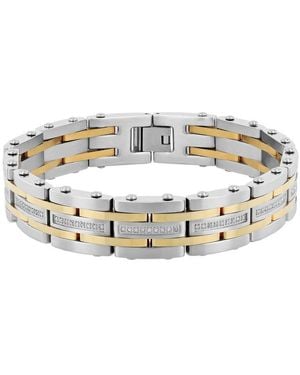 Robert Alton 1/2Ctw Diamond Stainless Steel With Finish Link Bracelet - Metallic