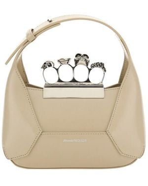 McQueen Jewelled Hobo Handbag - Metallic