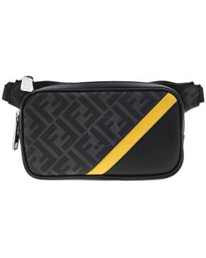 Fendi Diagonal Ff Logo Compact Belt Bag - Blue
