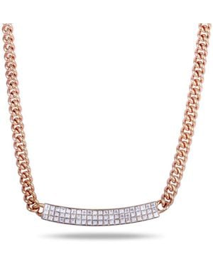 Swarovski Vio Crystals Pave Pendant Rose Plated Chain Necklace - Brown