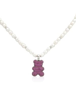 Apm Monaco Malu Yummy Bear Pearl Necklace - White