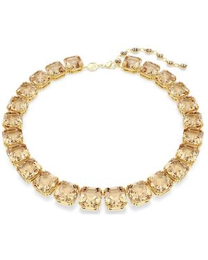 Swarovski Millenia-Tone Plated Tennis Necklace - Metallic