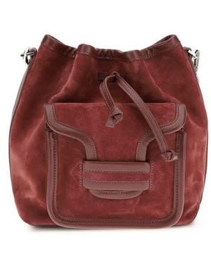 Pierre Hardy Calf Leather Bucket Bag - Red