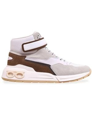 Ferragamo Cosma High-Top Trainers - White